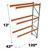 Stromberg Teardrop Storage Rack - Add-on Unit without Deck - 120 in x 42 in x 42 ft