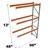 Stromberg Teardrop Storage Rack - Add-on Unit without Deck - 96 in x 48 in x 12 ft