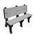 BEN-PDB1-48-BKGY Recycled Plastic Benches