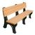 BEN-PDB2-72-BKCD Recycled Plastic Park Benches