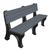BEN-PDB2-72-BKCH Recycled Plastic Park Benches