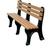 BEN-PECB-72-BKCD 72" Long Recycled Plastic Park Benches