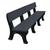 BEN-PLMB-96-BKCH Recycled Plastic Park Benches