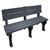 BEN-PTDB-72-BKCH Recycled Plastic Park Benches