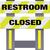 Folding Safety Barricade Restroom Closed