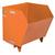 Vestil H-25-LD Orange 90 Degree Self-Dumping Hopper