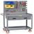 MW-2436-5TL-2DRPB Mobile Workstation with Two Storage Drawers and Pegboard Panel