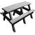 PT-PAF-2896-BKGY 8 Ft A-Frame Picnic Tables - Recycled Plastic