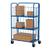 Foldable/Nestable Roller Container 3 Shelves 34" x 18" x 59"