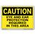 Vestil Caution Eye and Ear Protection Required