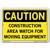 Vestil Caution Construction Area Watch for Moving Equipment