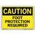 Vestil Caution Foot Protection Required