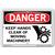 Vestil Danger Keep Hands Clear of Moving Machinery