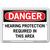 Vestil Danger Hearing Protection Required