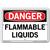 Vestil Danger Flammable Liquids