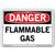 Vestil Danger Flammable Gas