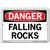 Vestil Danger Falling Rocks