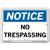 Vestil Notice No Trespassing