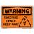 Vestil Warning Electric Fence Keep Away