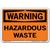 Vestil Warning Hazardous Waste