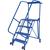 Vestil Tip-N-Roll Mobile Ladder - Straddle Design - Model No. LAD-TRS-60-4-G