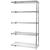 Quantum Genuine Wire Shelving Stainless Steel Add-On Kit - 5 Shelves 74 Inch High