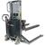 Stainless Stacker INOX, w/Flex Carriage and Straddle Legs (Electric Lift/Manual Push)