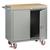 Little Giant Mobile Bench Cabinet with Locking Doors and Butcher Block Top, Model MJ-2D-2448-FL