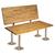ADA Locker Room Bench with Back and Steel Putty Pedestals