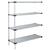 Quantum Galvanized Steel Solid Shelving Add-On Kits - 4 Shelves 63 Inch High