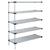 Quantum Galvanized Steel Solid Shelving Add-On Kits - 5 Shelves 54 Inch High