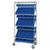 Quantum Slanted Shelf Cart with Bin Holders Combo Cart WRCSL5-74-1848-104220-B