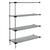 Quantum Stainless Steel Solid Shelving Add-On Kits - 4 Shelves 63 Inch High