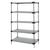 Quantum Stainless Steel Solid Shelving Starter Kits - 5 Shelves 86 Inch High