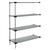 Quantum Stainless Steel Solid Shelving Add-On Kits - 5 Shelves 54 Inch High