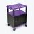 LUXOR 34" Purple Tuffy Utility Cart - Three Shelves